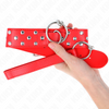 Kink collar con correa 65 cm remache anilla rojo ajustable 36 50 cm x 3.8 cm