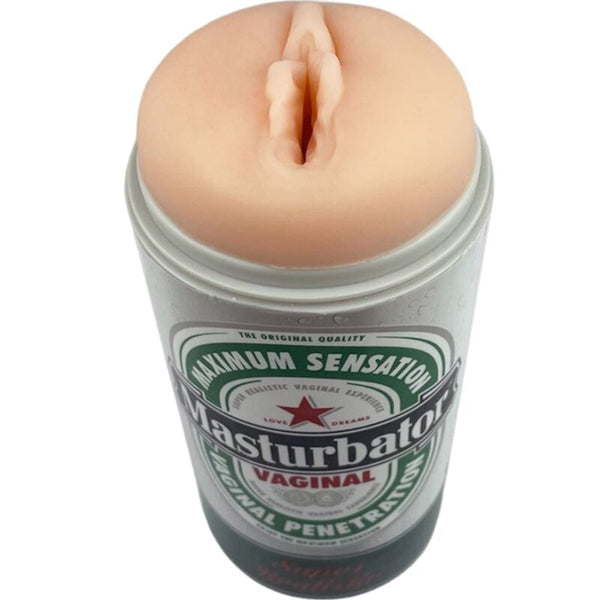 Alive masturbador masculino vagina lata cerveza