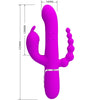 Cammy triple vibrador multifunción 4 en 1 rosa