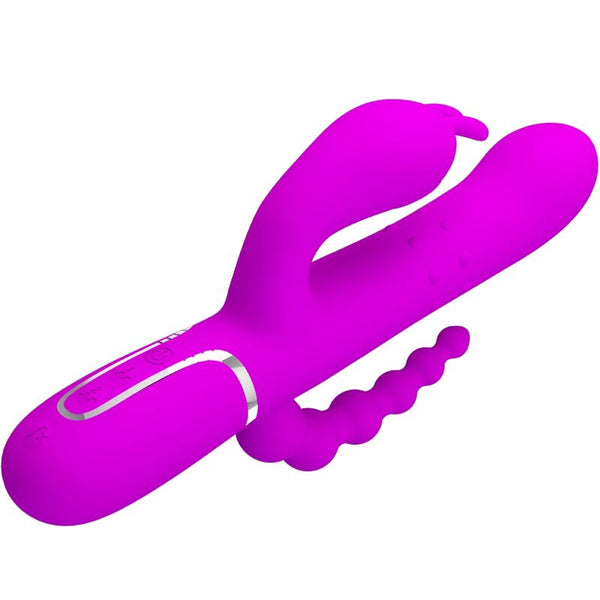 Cammy triple vibrador multifunción 4 en 1 rosa
