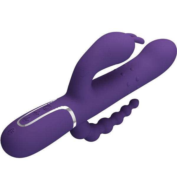 Cammy triple vibrador multifunción 4 en 1 morado