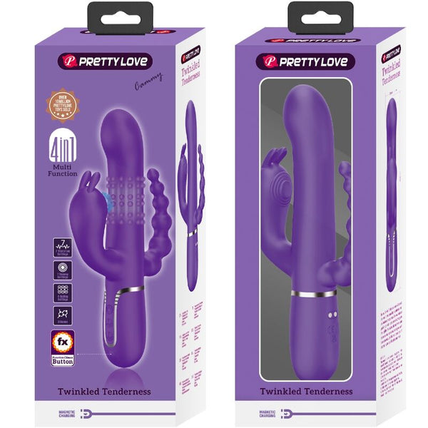 Cammy triple vibrador multifunción 4 en 1 morado