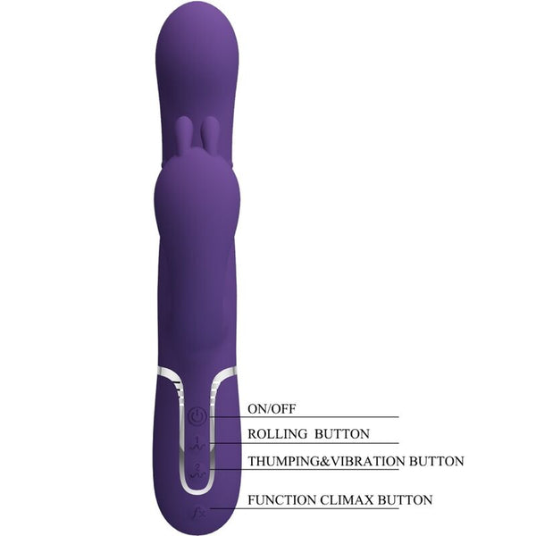 Cammy triple vibrador multifunción 4 en 1 morado