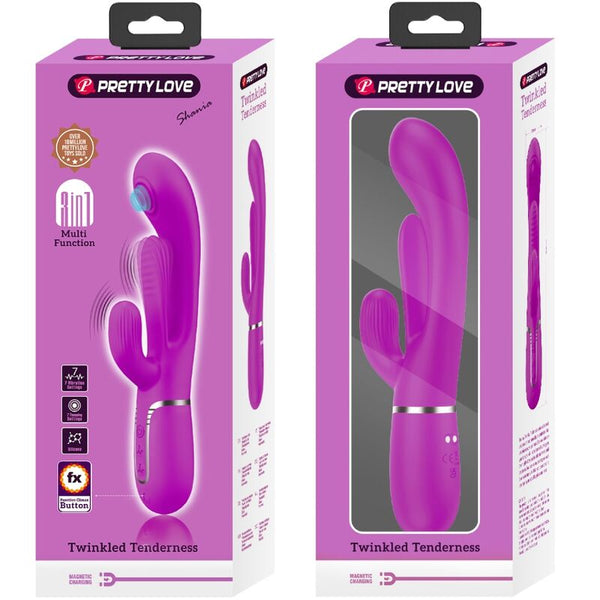 Shania triple vibrador rabbit multifunción rosa