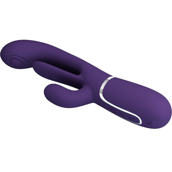 Shania triple vibrador rabbit multifunción morado