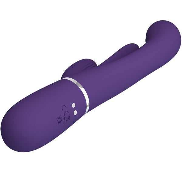 Shania triple vibrador rabbit multifunción morado