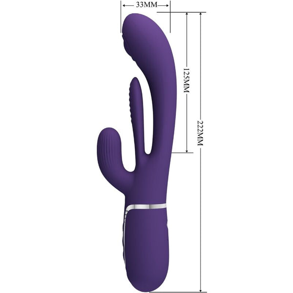 Shania triple vibrador rabbit multifunción morado