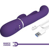 Shania triple vibrador rabbit multifunción morado