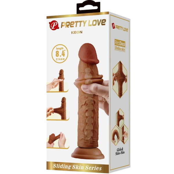 Pretty keon dildo realístico 21 cm mulato