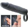 Pretty funda de pene de piel realística gris oscuro