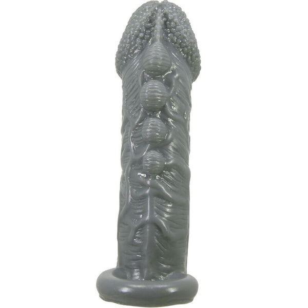 Pretty funda realística alargadora y retardante para pene gris
