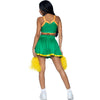 Leg disfraz animadora verde m l
