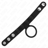 Kink anillo pene cuero 3.5 cm con cierre a presión 23 x 2 cm