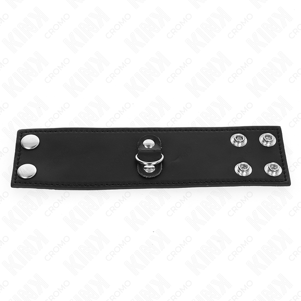 Kink anillo pene cuero con cierre a presión 18 x 5 cm