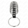 Kink 7 anillos pene metal 3.2 cm a 5 cm conectados por polipiel