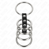 Kink 5 anillos pene 3.7 cm a 5 cm metal conectados por cuero