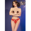 Chilirose CR 4839 conjunto navideño pezoneras con bragas rojo L/XL