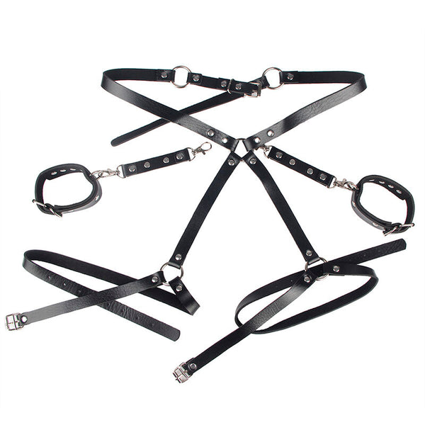 Subblime 953690 esposas con cinturón bondage negro talla única