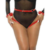 Subblime 953706 esposas con cinturón bondage rojo talla única