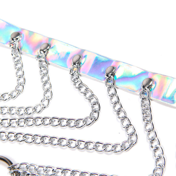 Subblime 953737 arnés de pecho con anillos y cadenas plata talla única