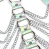 Subblime 953737 arnés de pecho con anillos y cadenas plata talla única
