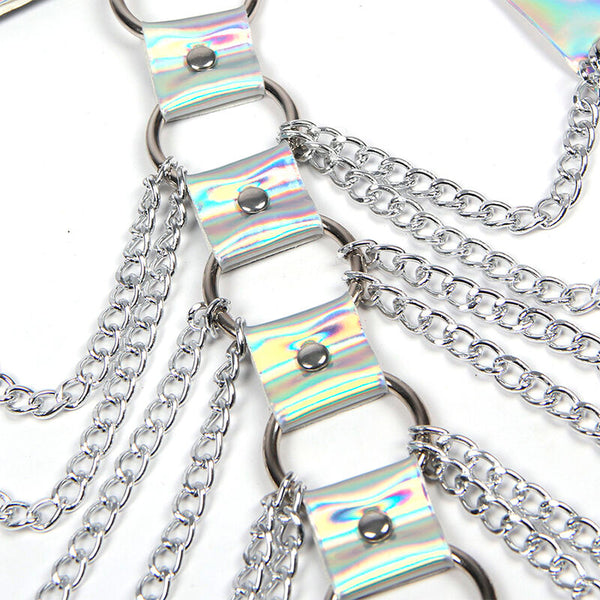 Subblime 953737 arnés de pecho con anillos y cadenas plata talla única