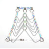 Subblime 953737 arnés de pecho con anillos y cadenas plata talla única