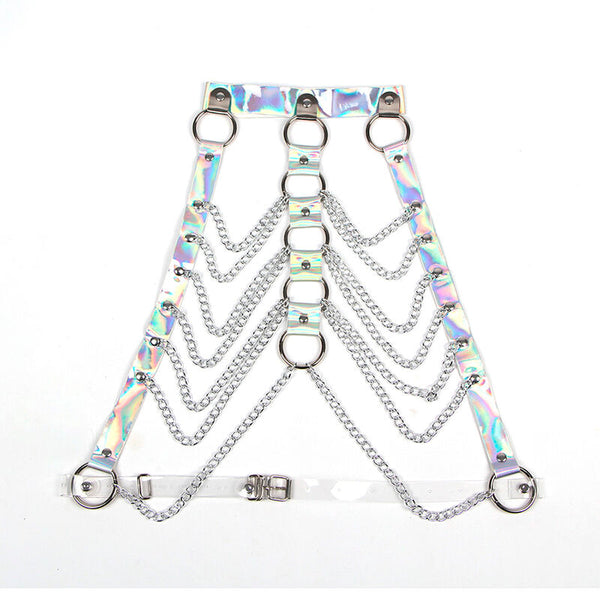 Subblime 953737 arnés de pecho con anillos y cadenas plata talla única