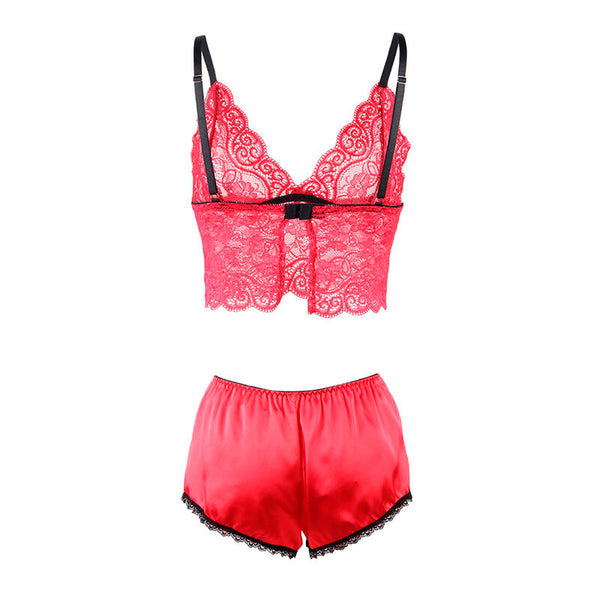 Subblime 953904 set 3 piezas encaje y saten rojo l xl