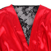 Subblime 954017 camison de encaje espalda transparente con tanga rojo negro s m