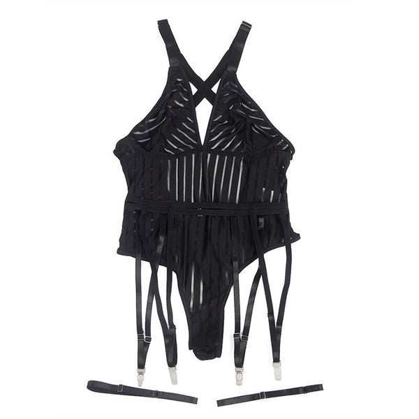 Subblime 954154 body con liguero negro l xl