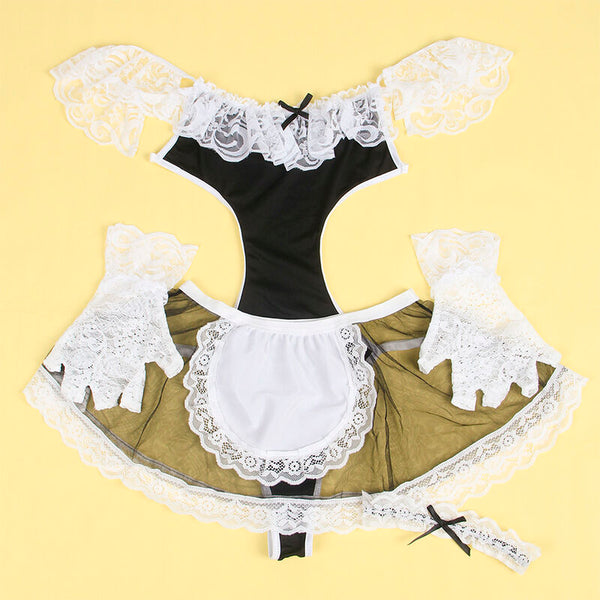 Subblime 954307 disfraz de criada sexy negro blanco s m