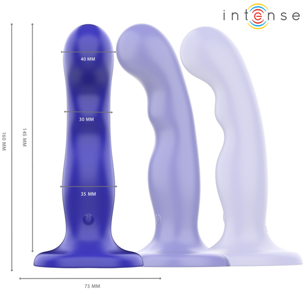 Shorty vibrador con ventosa azul control remoto 2