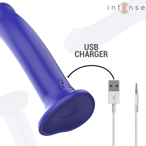 Victoria vibrador con ventosa 10 vibraciones azul oscuro control remoto 2