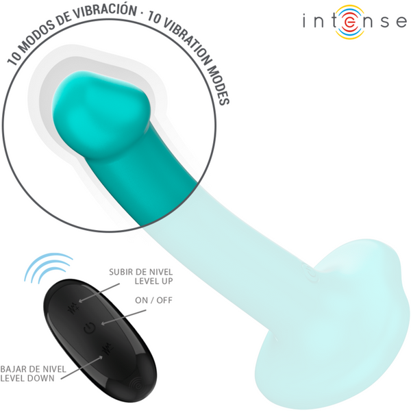 Katie vibrador con ventosa 10 vibraciones azul oscuro control remoto 2
