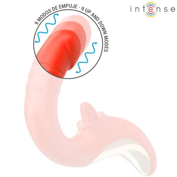 Paulina vibrador y estimulador en forma de u rojo 2