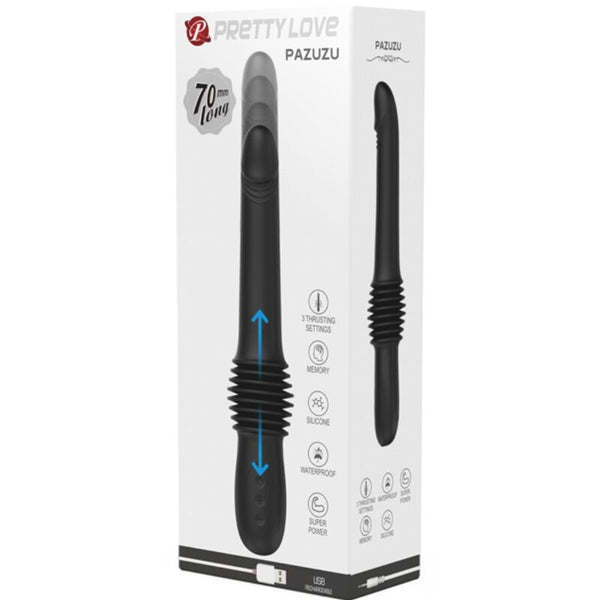 Pazuzu vibrador 3 modos de empuje negro