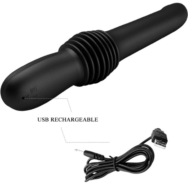 Pazuzu vibrador 3 modos de empuje negro