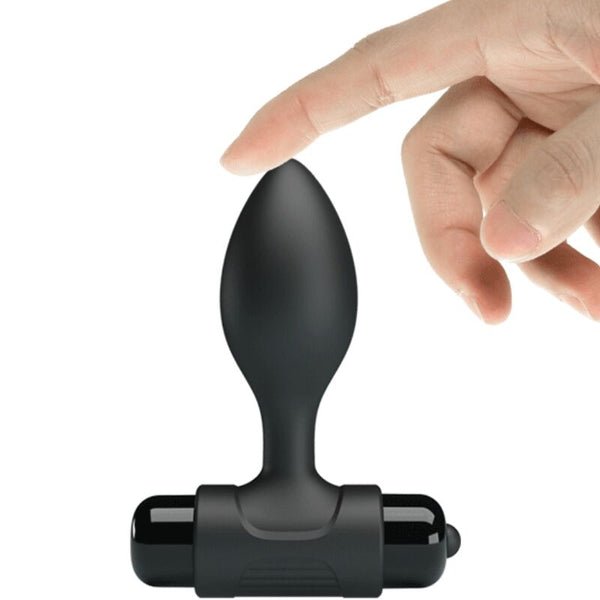 Plug anal vibrador Pretty Vibra con 10 vibraciones negro