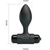 Plug anal vibrador Pretty Vibra con 10 vibraciones negro