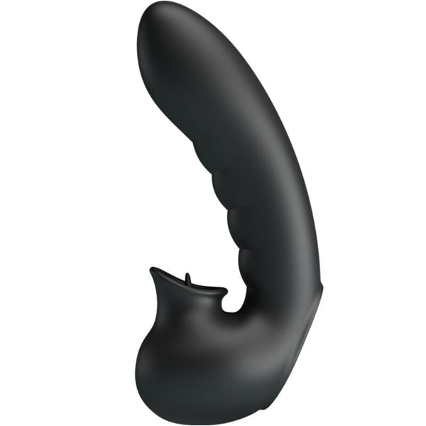 Hobgoblin funda vibradora para dedo 12 vibraciones con estimulador clítoris negro