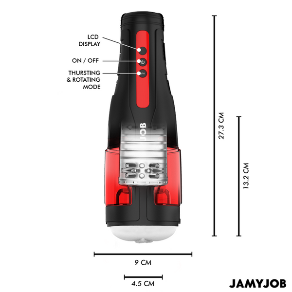 Jamyjob cyclone masturbador vagina automático 10 modos rotación y empuje