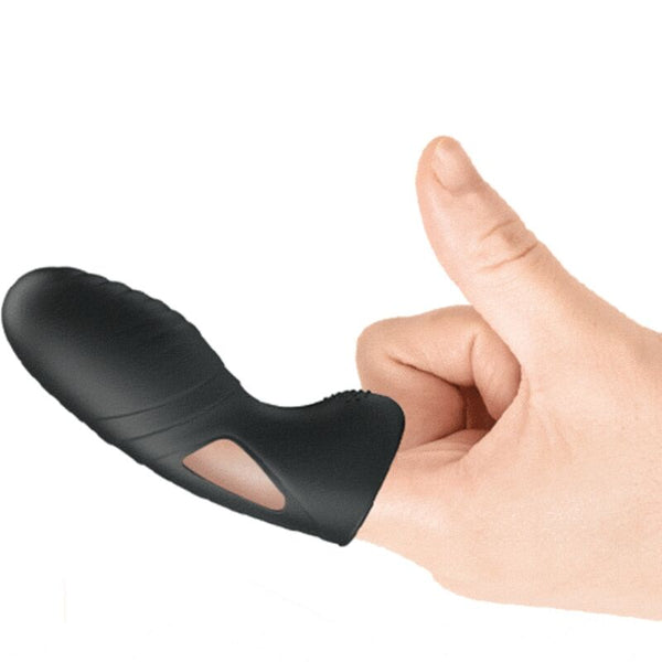 Alan vibrador de dedo silicona negro