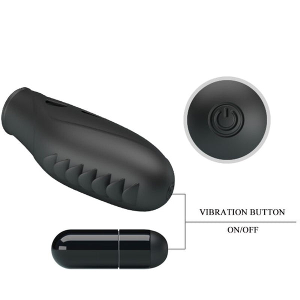 Gilo vibrador de dedo silicona negro
