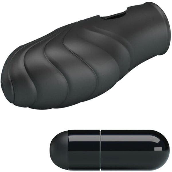 Lich vibrador de dedo silicona negro