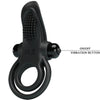 Doble anillo vibrador con estimulador clítoris 10 vibraciones negro