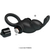 Anillo vibrador con estimulador rabbit clítoris 10 vibraciones negro