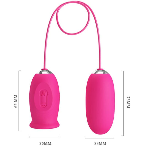 Daisy huevo vibrador con lengua estimuladora de clítoris rosa