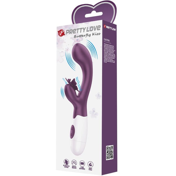 Butterfly kiss vibrador rabbit y estimulador Punto G morado