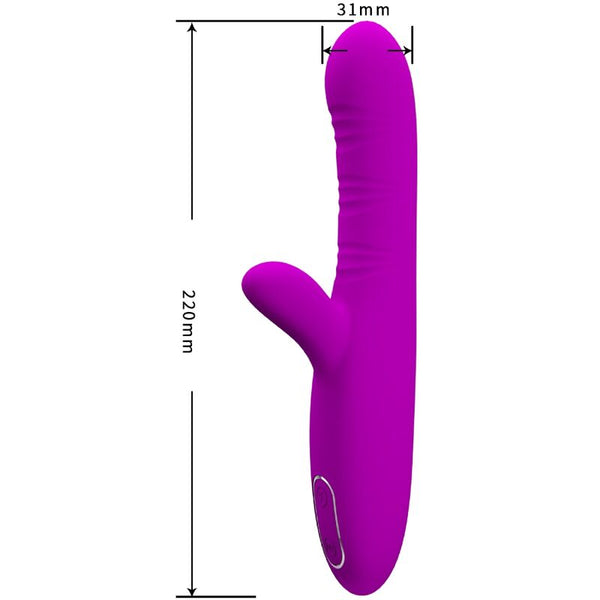 Angelique vibrador multifunción con estimulador de clítoris morado